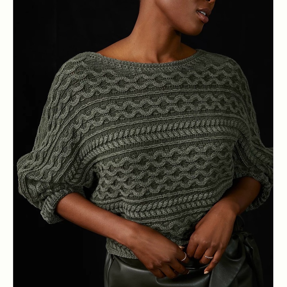 Pilcro Micro Fisherman Sweater by Anthropologie